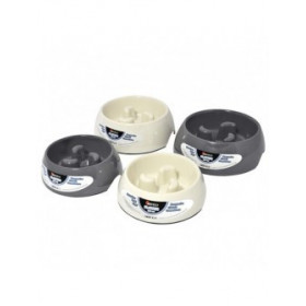 COMEDERO SLOWER GRIS 22CM - 600ML Comedero Come Despacio de Plástico para Perros