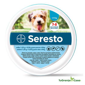 SERESTO COLLAR ANTIPARASITARIO PERROS MENOS DE 8 KILOS Collar Seresto Antiparasitario para Perros