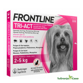 FRONTLINE TRI-ACT DOG 2-5 KG CAJA 3 PIPETAS Pipetas Frontline Tri-Act para Perros