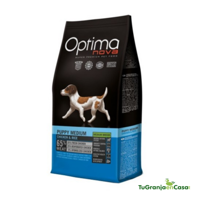 OPTIMA NOVA DOG PUPPY MEDIUM SACO DE 12 KG CHICKEN & RICE