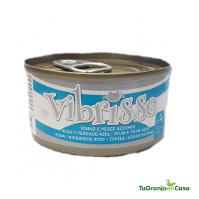 LATA VIBRISSE CAT ATÚN Y PESCADO AZUL 70GR COMIDA HÚMEDA PARA GATOS EN LATA VIBRISSE CAT ATÚN Y PESCADO AZUL  70GR