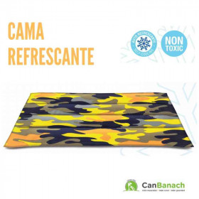 CAMA REFRESCANTE COOL MAT CAMUFLAJE AMARILLO 50 X 40 CM CAMA REFRESCANTE COOL MAT CAMUFLAJE AMARILLO 50 X 40 CM