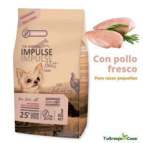 THE NATURAL IMPULSE DOG MINI CHICKEN 12 KG The Natural Impulse Dog Mini Chicken saco 12 Kilos - Pienso Para Perros de Raza Pequeña