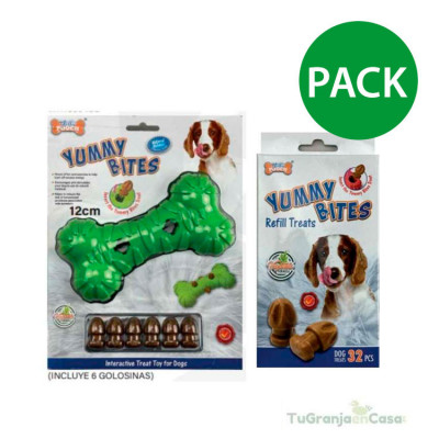 PACK YUMMY BITES CON GOLOSINAS 16,5 CM + 32 GOLOSINAS