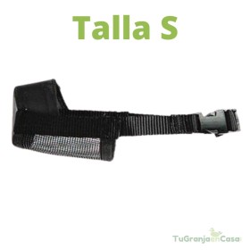 BOZAL NYLON NEGRO TALLA S Bozal de Nylon Ajustable Acolchado Talla S