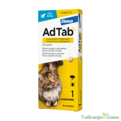 Ad Tab Gato 12 MG 2 - 8 Kilos 3 Comprimidos