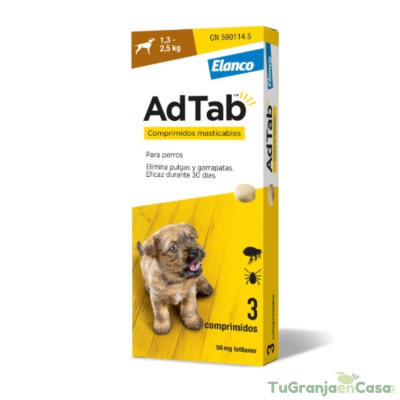 Ad Tab 56 MG 1.3 - 2.5 Kg 3 Comprimidos
